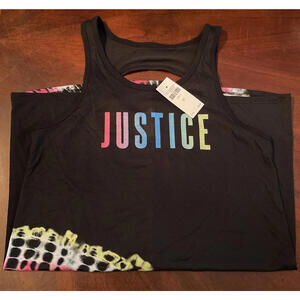 Justice Girls Size 8 Black Tie Dye Gown Or Tshirt Dress! NWT! M628